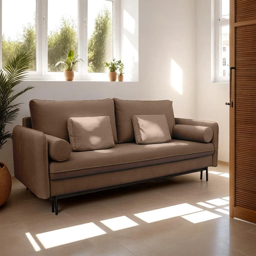 Sofa Diana z funkcją spania brązowy       Louis 669