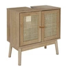 Szafka łazienkowa stojąca boho Bali naturalny dąb z rattanem 60 cm pod umywalkę Intesi