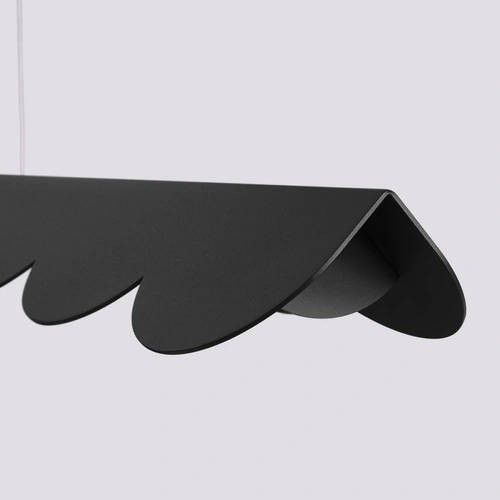 Lampa wisząca BISCUIT czarna LED nad stół do salonu 131 cm