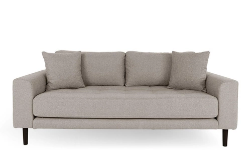 Sofa trzyosobowa Lido Intesi beżowa nowoczesna do salonu skandynawska z podłokietnikami