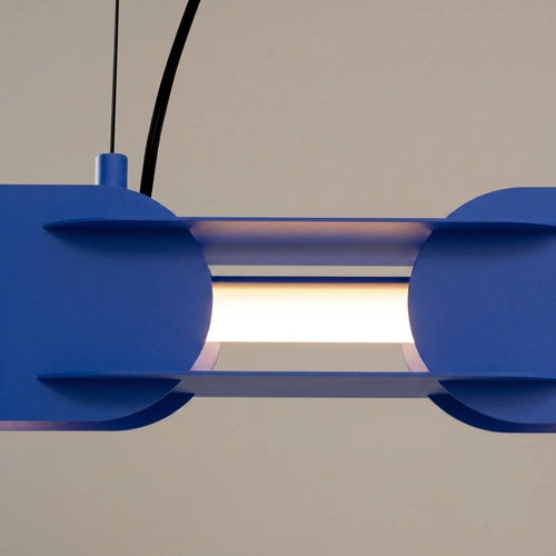 Lampa wisząca LED CHAIN 91 ultramaryna do salonu nowoczesna