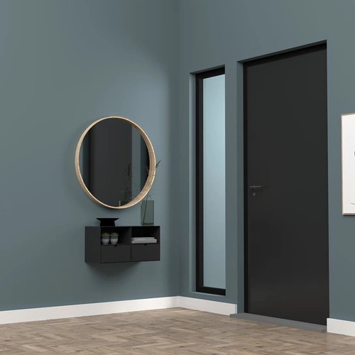 Szafka nocna Actona Joliet czarna, minimalistyczna, 30x30 cm, z szufladą i półką, styl holenderski