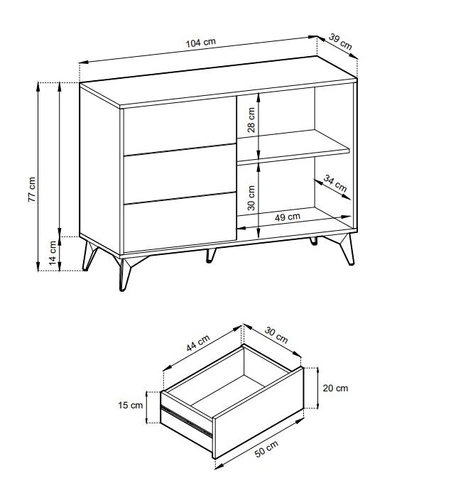 Zestaw mebli do salonu w jodełkę Fargo