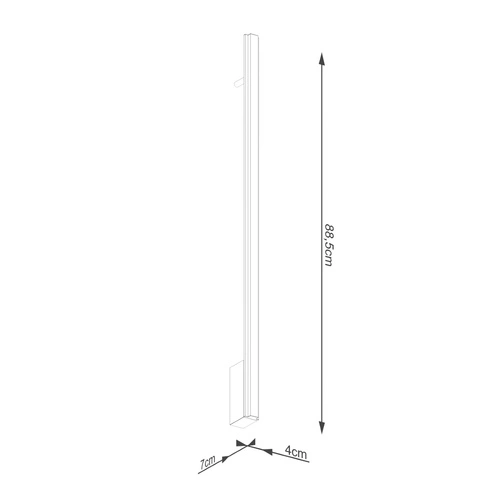 Kinkiet ścienny LED LAGOM 90 złoty nowoczesny aluminium do salonu i sypialni Thoro