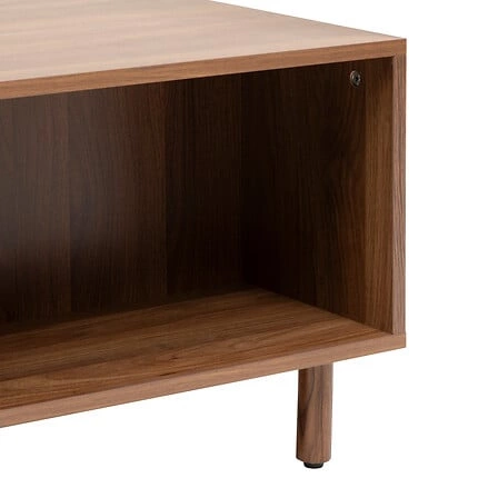 Stolik kawowy prostokątny Slidy marron 108x60 cm Imitujący drewno skandynawski do salonu