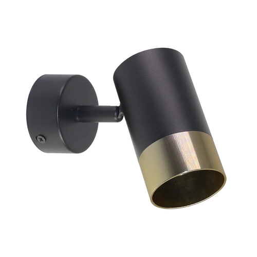 Kinkiet Tobi lampa czarny 1x15W GU10  klosz czarny+złoty