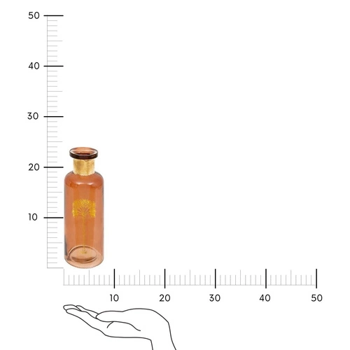 Wazon szklany bursztynowy Tropical Boudoir 22 cm nowoczesny dekoracyjny do salonu Atmosphera