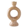 Świecznik ceramiczny brązowy okrągły