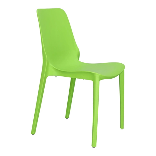 Krzesło ogrodowe Ginevra zielone z tworzywa sztaplowane nowoczesne do ogrodu SCAB Design