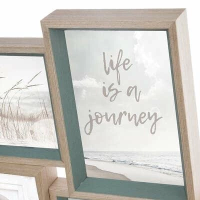 Ramka na zdjęcia 10x15 Moly biała wisząca multiramka na 6 zdjęć Atmosphera nowoczesna