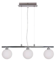 Lampa wisząca Raisa chromowy 3x40W G9  klosz biały