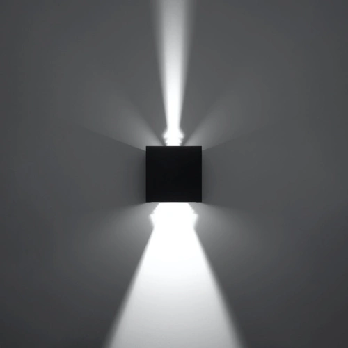 Kinkiet ścienny LED Luca czarny nowoczesny aluminiowy IP54 do salonu i na zewnątrz