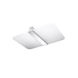 Plafon nowoczesny kwadratowy szklany AZALIA chrom Sollux do salonu, kuchni, sypialni