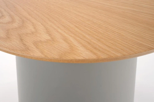 Stolik kawowy Alter okrągły nowoczesny skandynawski naturalny szary do salonu 49 cm