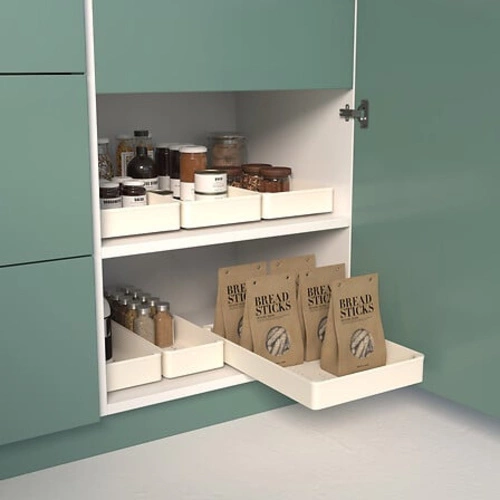 Organizer wysuwany do szafek 26,9x40cm    beżowy