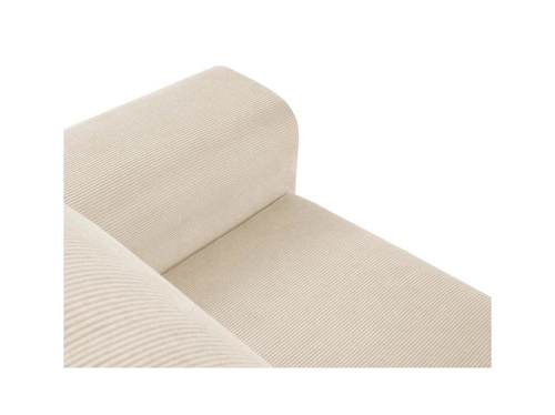 Narożnik z funkcją spania Moghan Beige Corduroy Lewostronna kolor nóg czarny