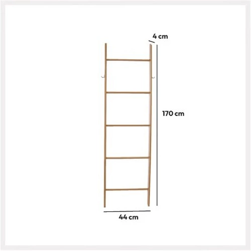 Atmosphera bambusowy wieszak łazienkowy na ręczniki 5-poziomowy drabinka do łazienki