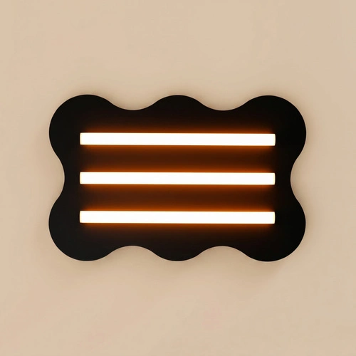 Plafon sufitowy KLOVER czarny nowoczesny LED do salonu 66 cm