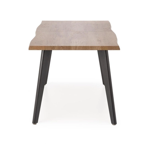 Stół rozkładany do jadalni Sonik 2 dąb naturalny czarne nogi nowoczesny 150–210 cm Intesi