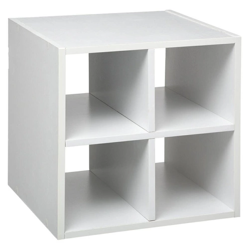 Regał na książki wiszący biały Kali nowoczesny modułowy MDF do salonu i sypialni 34,5x34,5