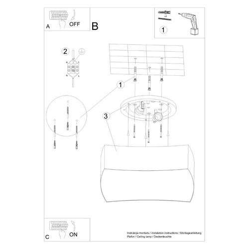 Plafon SQUARE 1 biały