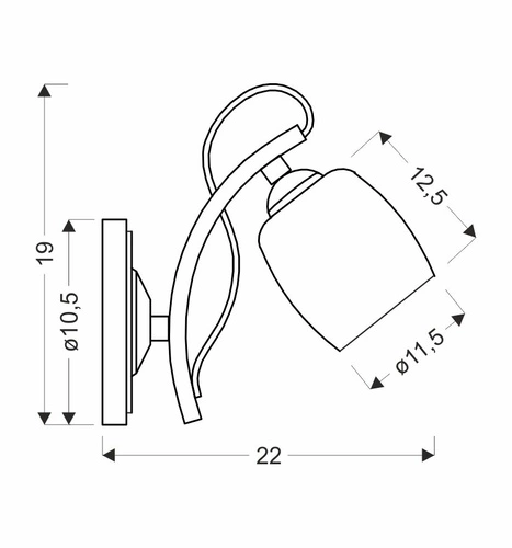 Kinkiet ścienny Amba biały szklany klasyczny do sypialni i salonu Candellux Lighting