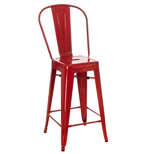 Hoker Paris Back 66 cm metalowy z oparciem nowoczesny personalizowany do kuchni D2.DESIGN