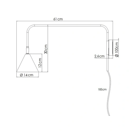 Nowoczesny kinkiet ścienny NOX biały metalowy do sypialni i salonu SOLLUX LIGHTING 61 cm