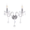 Kinkiet Cristallo lampa chromowy 2x40W  E14 transparentny