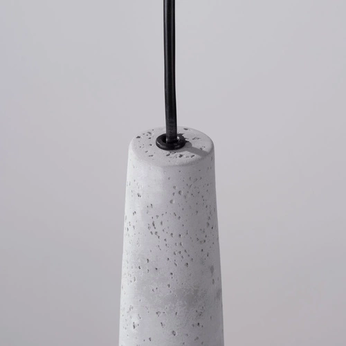 Lampa wisząca betonowa ELECTRA szara loftowa do salonu i kuchni nad wyspę 125 cm