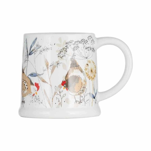 Kubek kamionkowy Country Hens 385 ml do herbaty i kawy rustykalny na prezent Price&Kensington