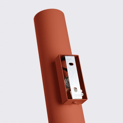 Kinkiet ścienny Lagos 2 loftowy czerwony stalowy do salonu i sypialni świeci w dół