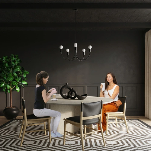 Żyrandol PICCOLO 3 czarny nowoczesny lampa wisząca do salonu i jadalni nad stół 