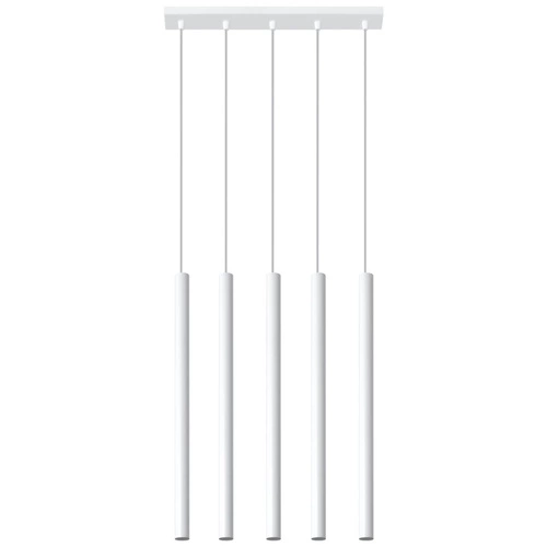 Lampa wisząca Pastelo 5-punktowa biała nowoczesna nad stół do kuchni i jadalni