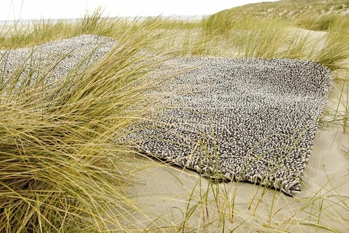 Dywan shaggy do salonu Gravel Mix szary 250x350 nowoczesny wełniany miękki Carpets&More