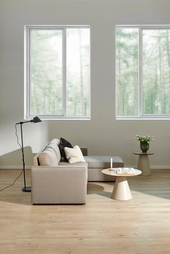 Actona Soli stolik kawowy okrągły drewniany dębowy 45 cm do salonu