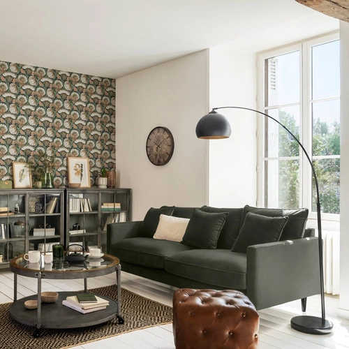 Lampa podłogowa Hyto łukowa czarna nowoczesna metalowa do salonu Atmosphera 177 cm