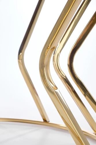 Okrągły stolik kawowy szklany Finea L złoty 90 cm nowoczesny glamour do salonu Intesi