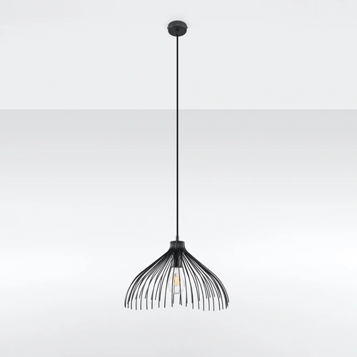 Lampa wisząca UMB czarna nowoczesna do salonu loftowa metalowa nad stół 40 cm Sollux