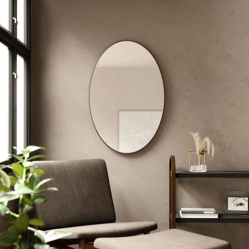 Lustro owalne wiszące Hubba Umbra 92x62 nowoczesne lustro do przedpokoju na ścianę