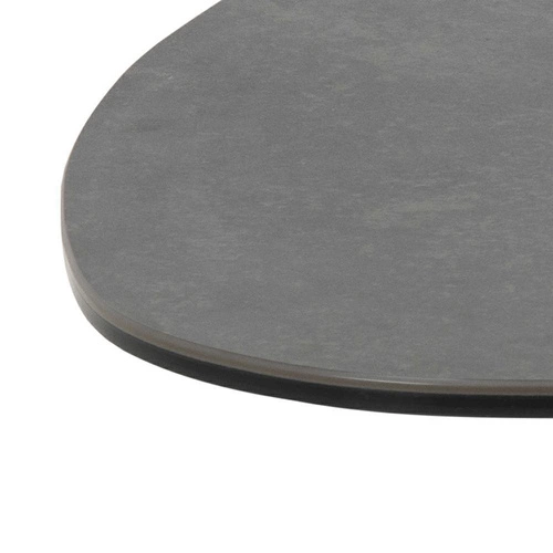 Stolik kawowy owalny czarny Barnsley L nowoczesny szklano-ceramiczny do salonu Actona