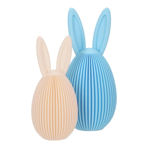 Intesi figurka wielkanocna Jajko z uszami duże niebieskie nowoczesna dekoracja na stół lub komodę