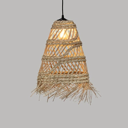 Lampa wisząca Rahys boho ze słomy naturalna do salonu i jadalni Atmosphera 48 cm