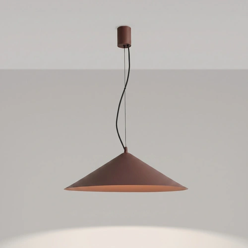 Lampa wisząca FINT LED brązowa do salonu regulowana nowoczesna