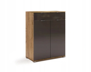 Komoda z szufladami Lana 80 cm nowoczesna dąb craft szary do salonu Intesi