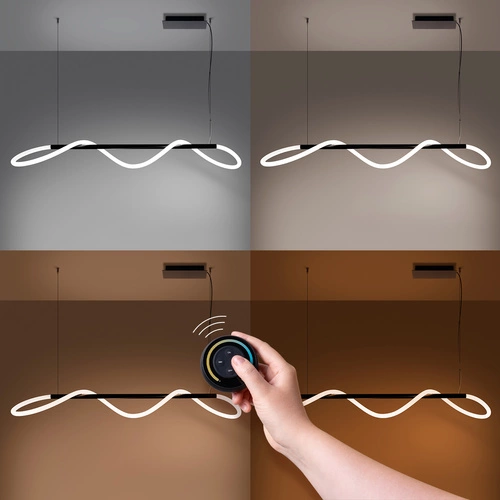 Lampa wisząca GALAKSE 148 czarna LED regulowana do salonu nowoczesna nad stół