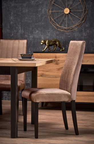 Stół rozkładany do jadalni Tiago 90-125x90 nowoczesny dąb artisan czarne nogi Intesi