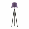Lampa podłogowa ARUBA abażur fioletowy stelaż hebanowy