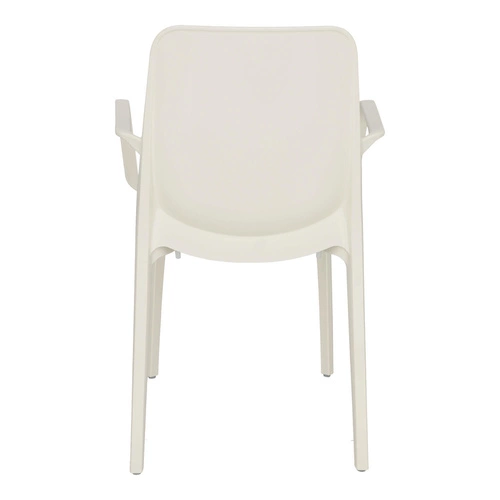 Krzesło ogrodowe Ginevra SCAB Design białe z podłokietnikami, sztaplowane, nowoczesne tworzywo