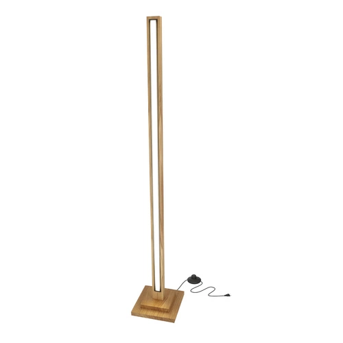 Lampa podłogowa Alset lampa podłogowa drewno dąb + czarny 1x18W LED 4000